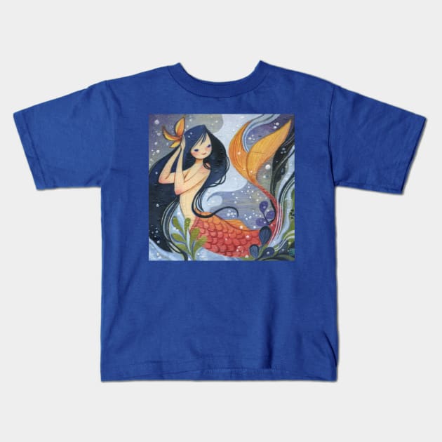 Mermaid Kids T-Shirt by Alina Chau